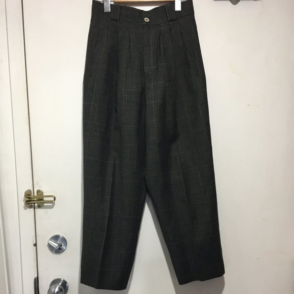 VINTAGE GIORGIO SANT ANGELO HIGH RISE WOOL PANTS SIZE 8P - Picture 4 of 6